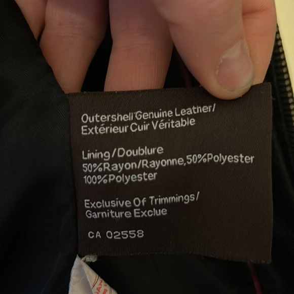 Ladies Danier Genuine Leather biker style jacket; size M - Picture 4 of 5